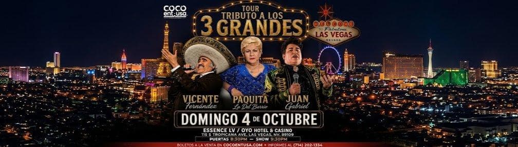 Tributo a los 3 Grandes: Vicente Fernández, Paquita la del Barrio y Juan Gabriel