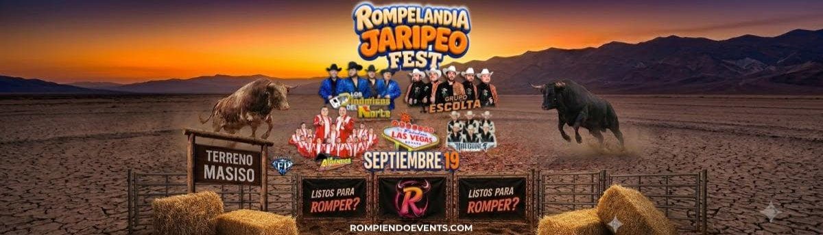 Rompelandia Jaripeo Fest: Los Dinámicos del Norte, Halcones del Bajío y más