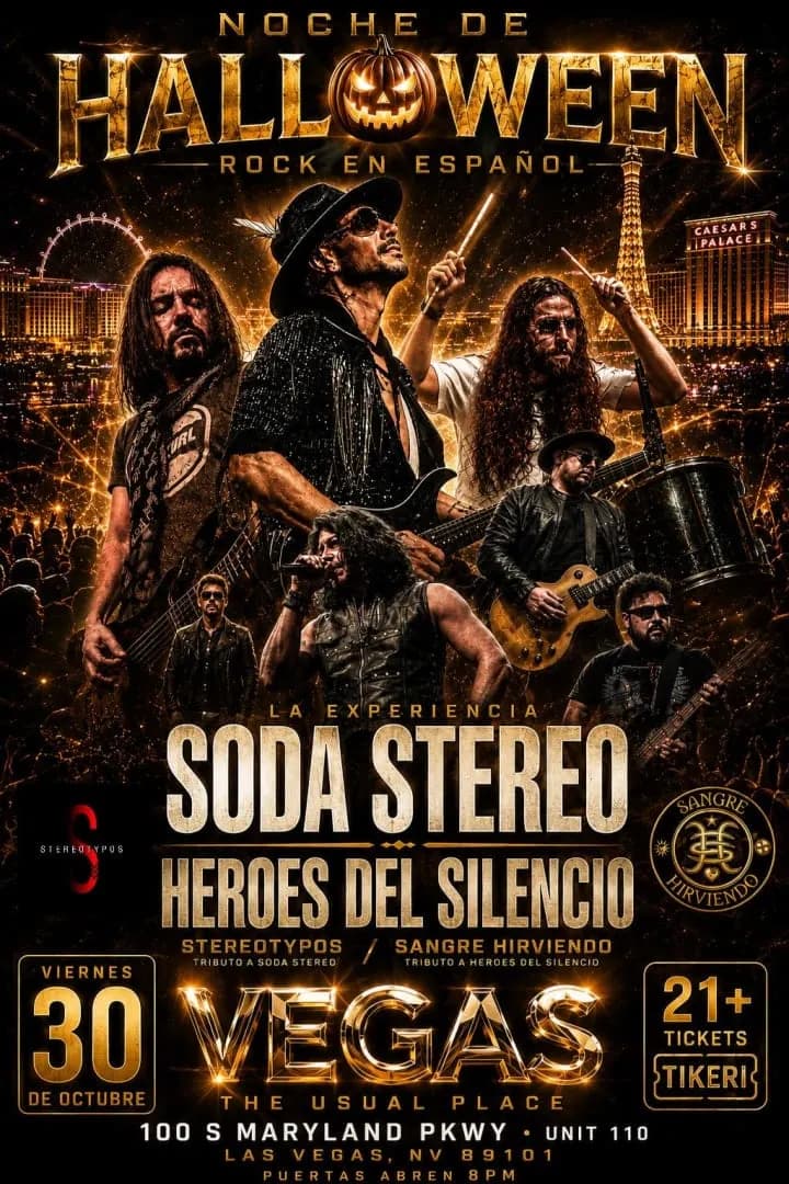 Halloween: tributos a Soda Stereo y Héroes del Silencio